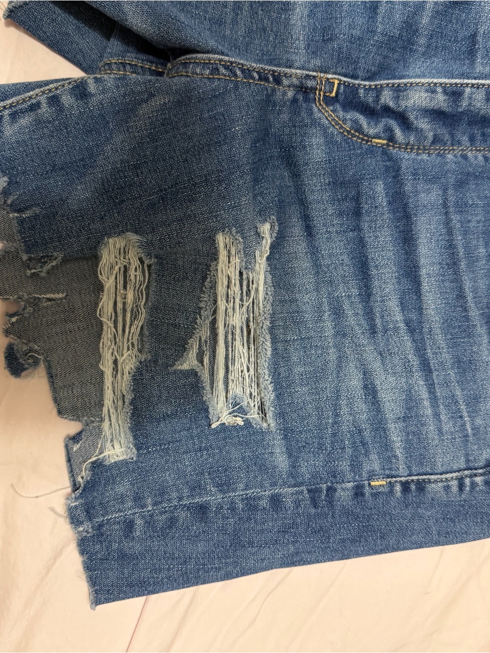 American Eagle Outfitters Distressed Denim Jean Shorts - Blue